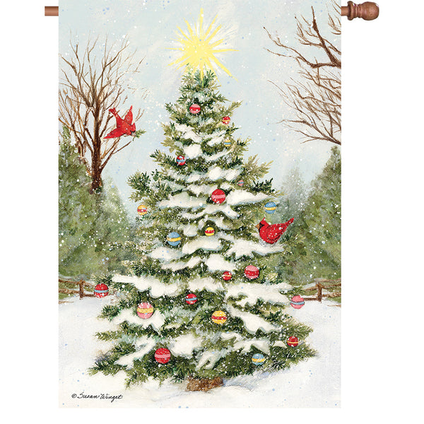 36 in. Elite Oversized House Flag - Blessing of Peace Christmas Tree