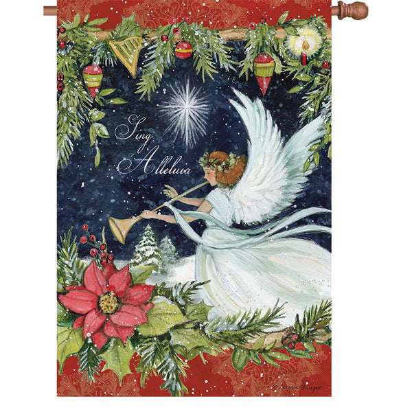 36 in. Elite Oversized House Flag - Angel with Horn