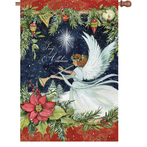 36 in. Elite Oversized House Flag - Angel with Horn