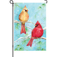 12 in. Flag - Winter Cardinals