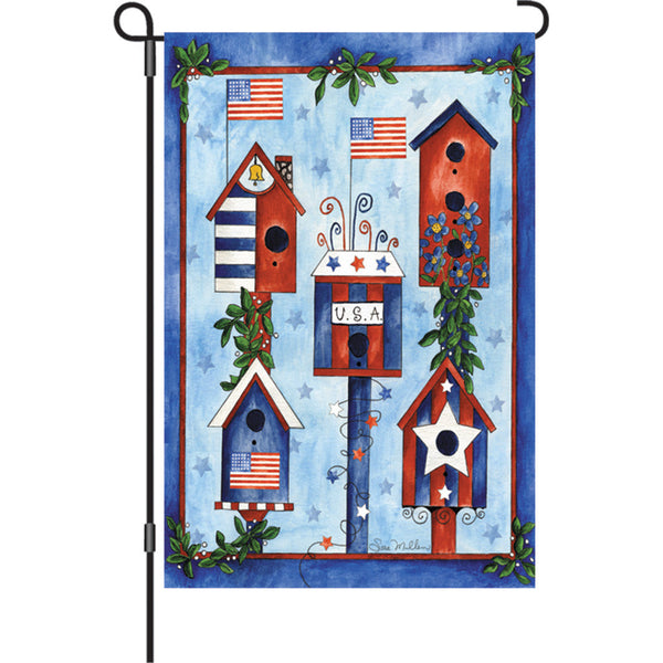 12 in. Flag - Red White Blue Bird