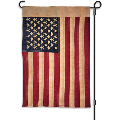 12 in. Embroidered Applique Flag - Antique United States USA