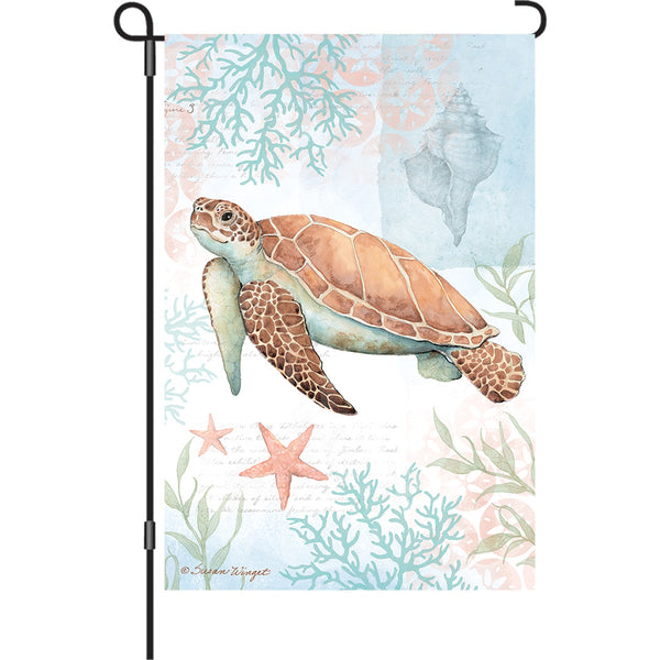 13 in. Elite Oversized Garden Flag - Sea Turtle