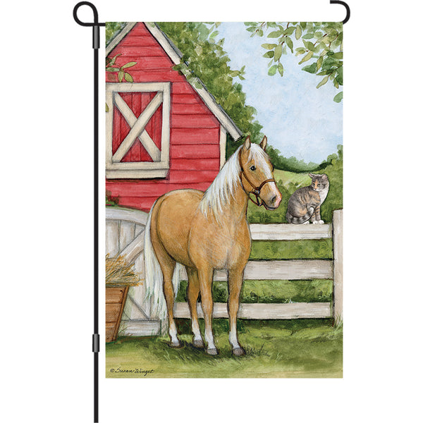 13 in. Elite Oversized Garden Flag - Palomino Horse