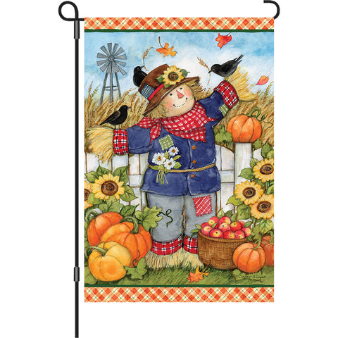 13 in. Elite Oversized Garden Flag - Plaid Scarecrow