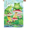 28 in. Flag - Frogs in the Wood
