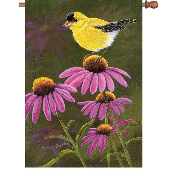 28 in. Flag - Goldfinch On Come