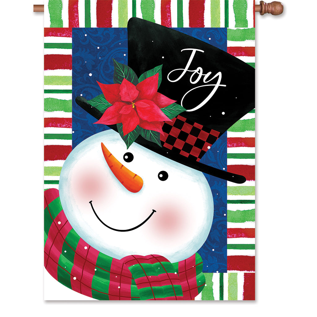 28 in. Flag - Snowman Joy