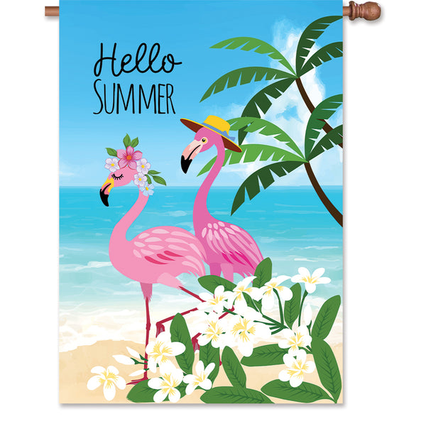 28 in. Flag - Summer Flamingo