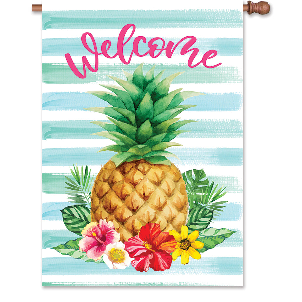 28 in. Flag - Hibiscus Pineapple