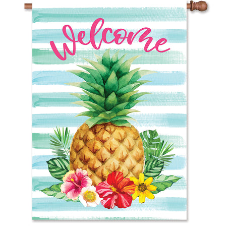 28 in. Flag - Hibiscus Pineapple