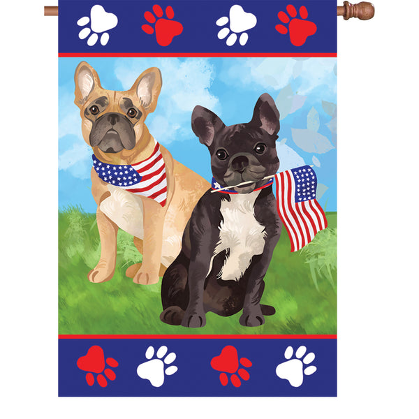 28 in. Flag - Patriotic Pups