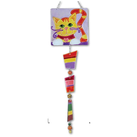 Glass Sun Catcher Mobile - Kitty