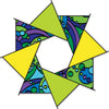 20 in. F-Stop Spinner for Kites and Line - Warm Orbit