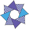 20 in. F-Stop Spinner for Kites and Line - Cool Op-Art