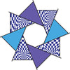 20 in. F-Stop Spinner for Kites and Line - Cool Op-Art