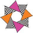20 in. F-Stop Spinner for Kites and Line - Hot Op-Art