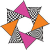 20 in. F-Stop Spinner for Kites and Line - Hot Op-Art