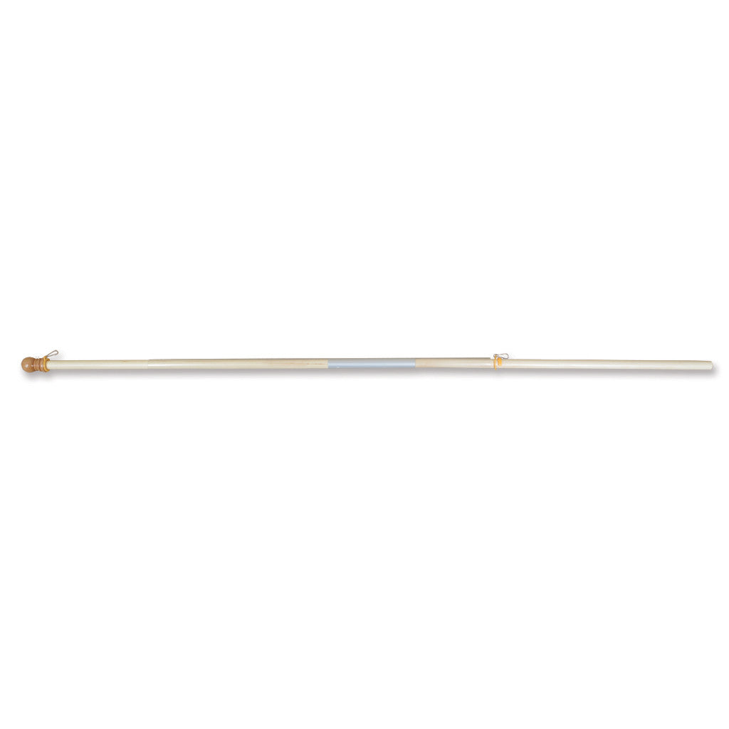 72 in. 2-Piece Wood Flag Pole w/ Plastic Sleeve