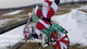 37 in. Chopper Motorcycle Spinner - Santa