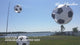 27 in. Rainbow Soccer Ball  Wind Spinner