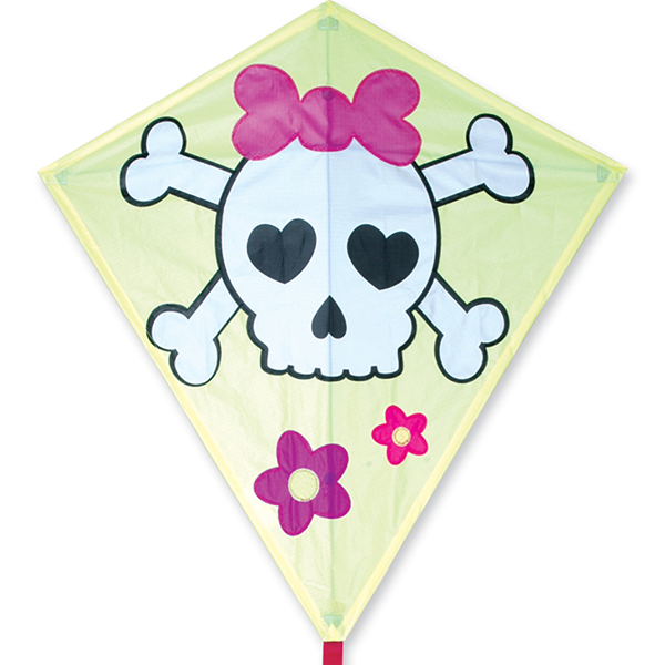 30 in. Diamond Kite - Girl Skull