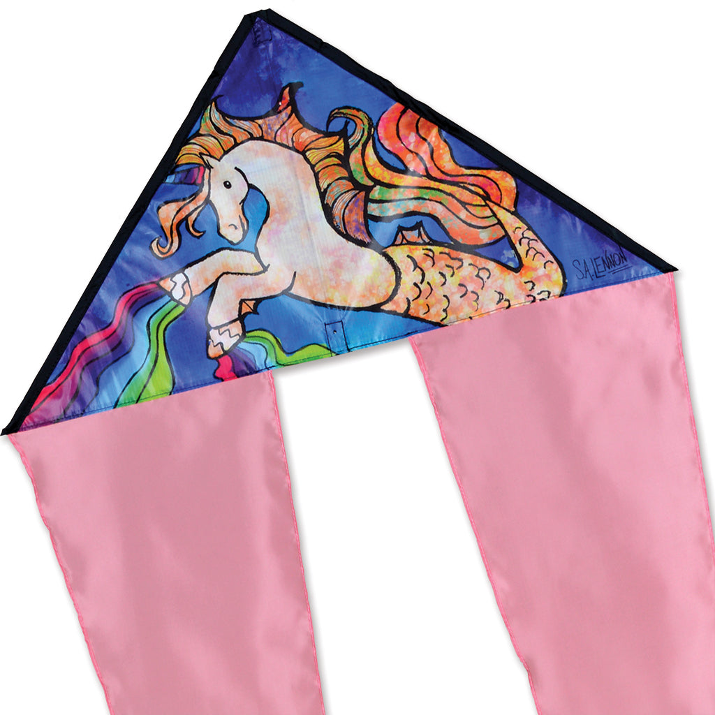 Zippy Flo-Tail Delta Kite - Mermaid Unicorn – Premier Kites & Designs