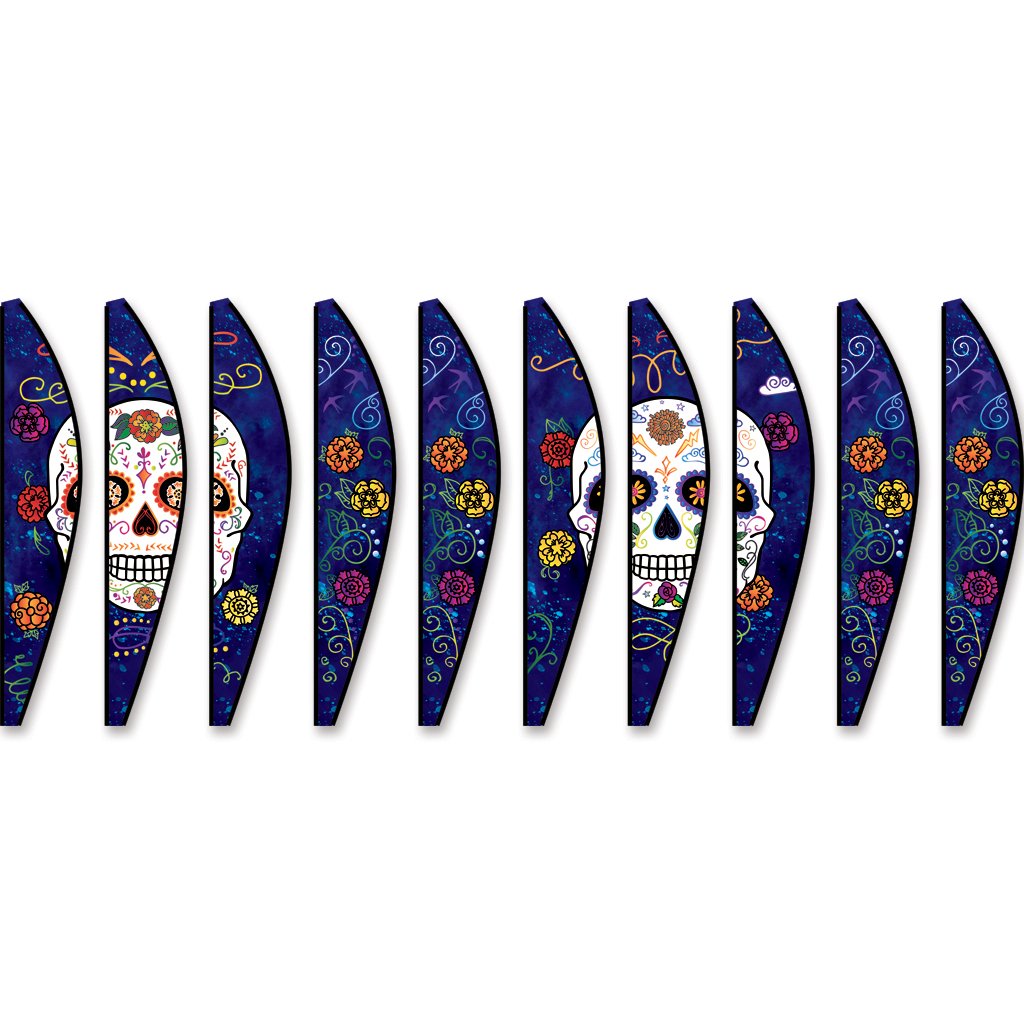 22 in. Hot Air Balloon - Day of the Dead Blue