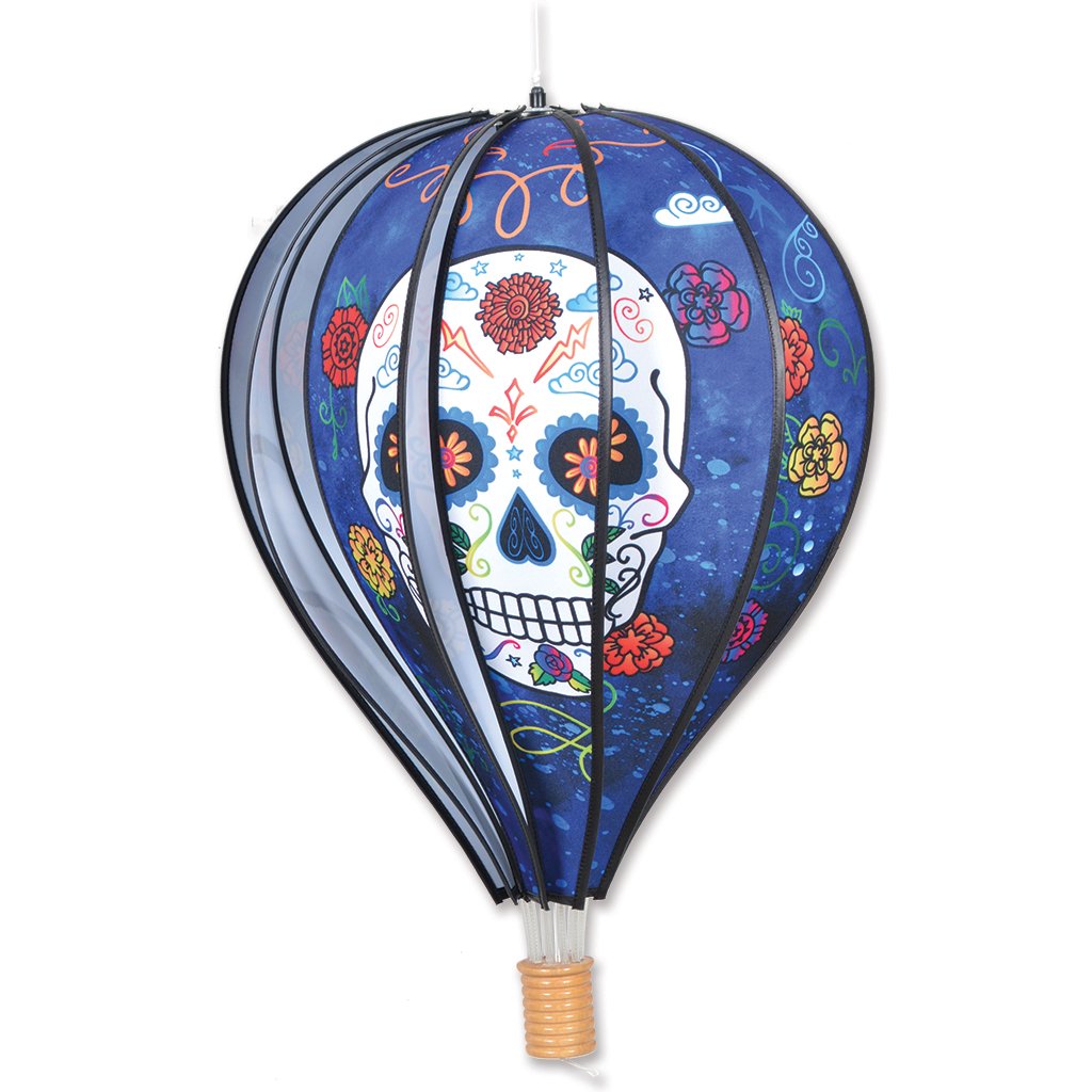 22 in. Hot Air Balloon - Day of the Dead Blue – Premier Kites &amp; Designs