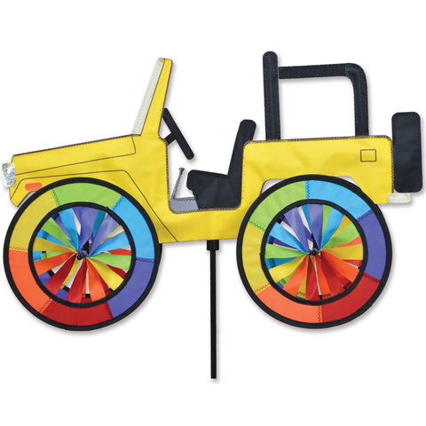22 in. Yellow Jeep Spinner
