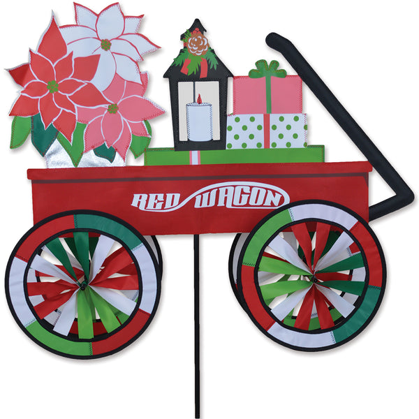 27 in. Red Wagon Spinner - Christmas