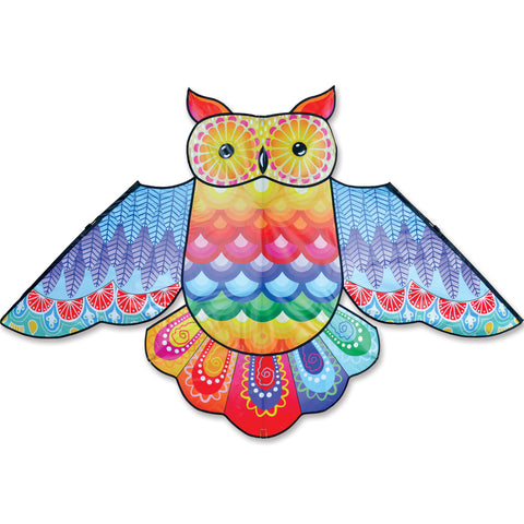 70 in. Rainbow Owl Kite