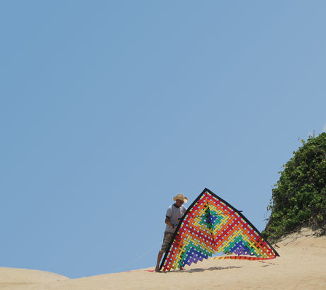 11 ft. Mesh Delta Kite - Rainbow