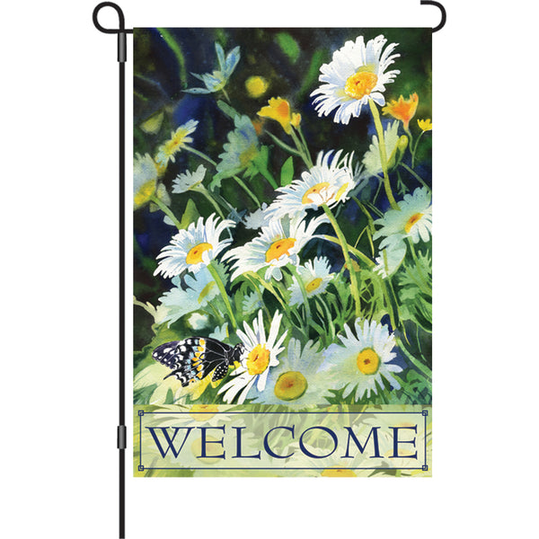 12 in. Flag  - Welcome Daisies