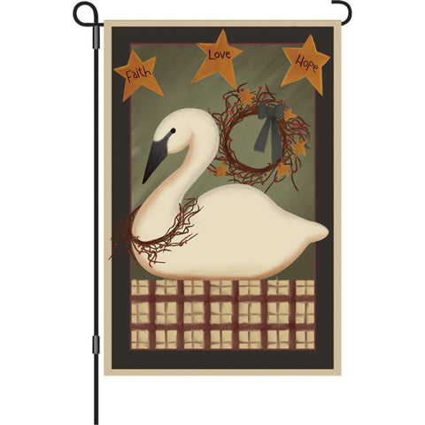 12 in. Flag - Country Swan
