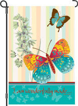 12 in. Flag - Wonderful Butterflies