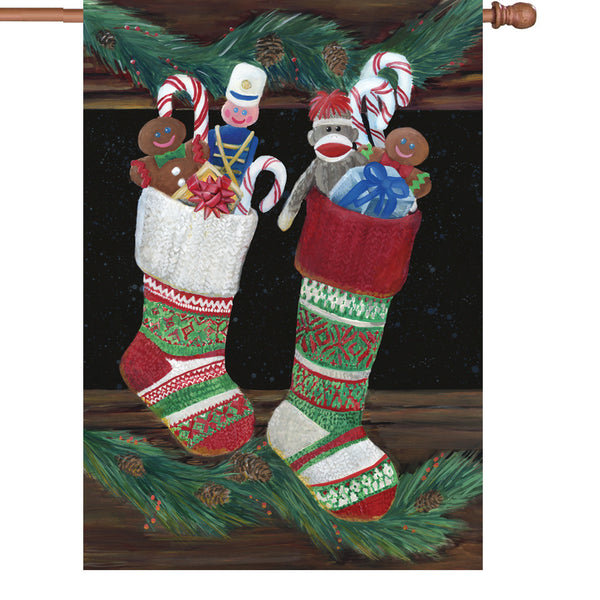 28 in. Flag - Christmas Stockings