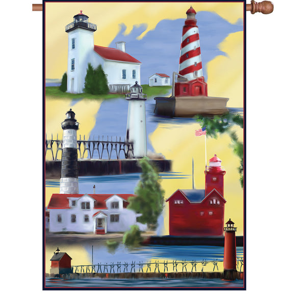 28 in. Flag - Michigan Lighthouse