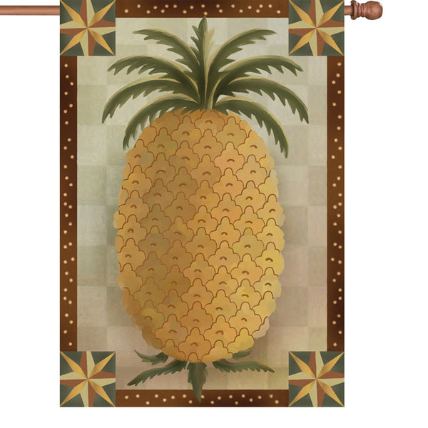 28 in. Flag - Primitive Pineapple