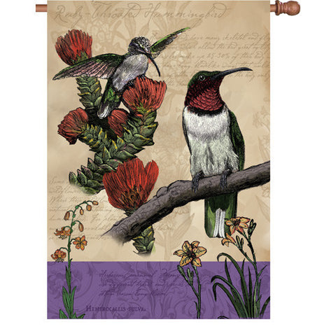 28 in. Flag - All Hummingbirds