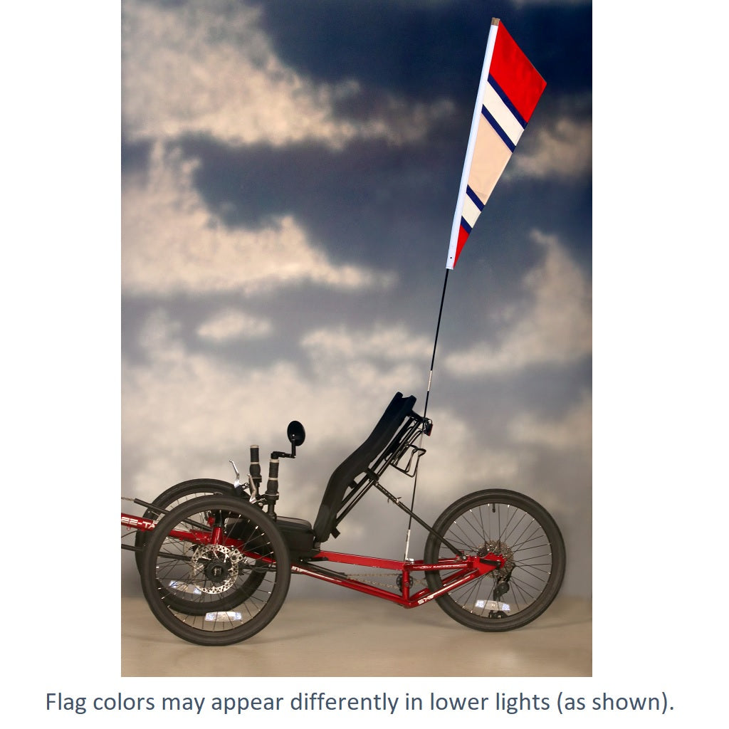 SoundWinds Reflective Fanion Recumbent Bike Flag - Red