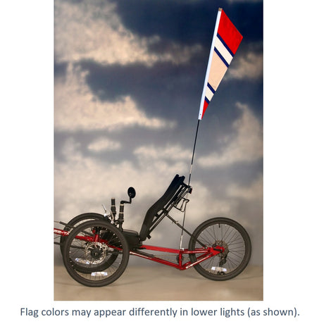 SoundWinds Reflective Fanion Recumbent Bike Flag - Red