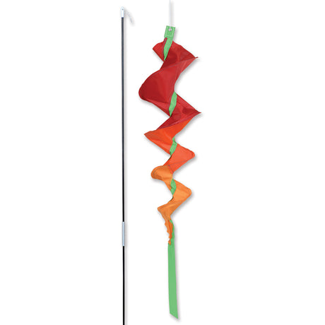 SoundWinds Small Fusilli Spinning Recumbent Bike Windsock - Orange