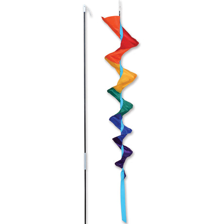 SoundWinds David Ti Medium Fusilli Spinning Bike Windsock - Rainbow