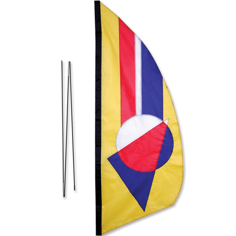 3.5 ft. Recumbent Bike Feather Banner - Classic Prism