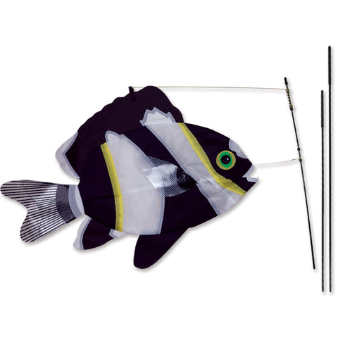 Swimming Fish Recumbent Bike Flag - Black and White