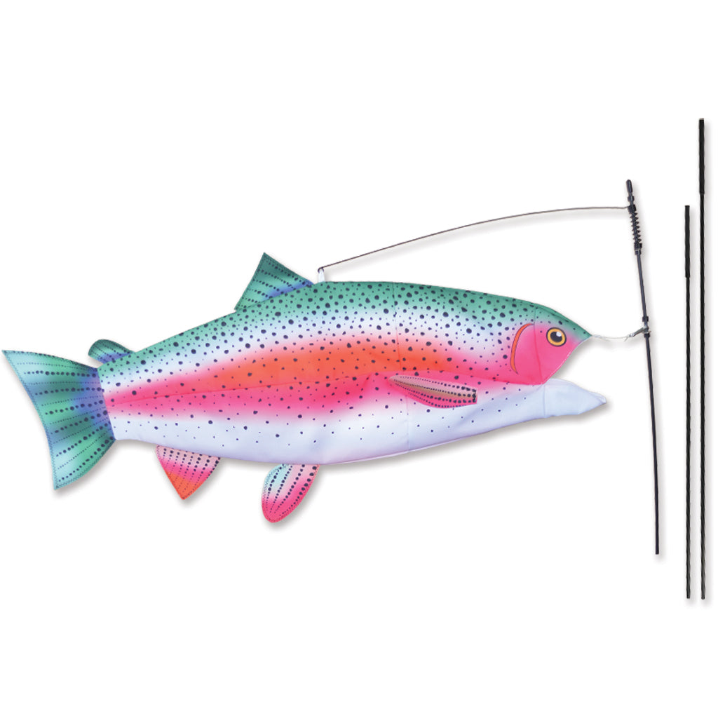 Swimming Fish Recumbent Bike Flag - Rainbow Trout – Premier Kites & Designs