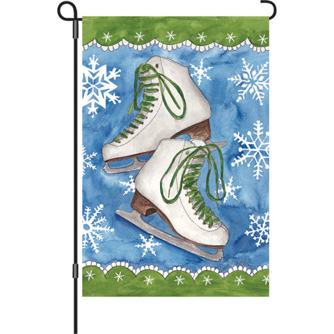 12 in. Flag - Ice Skates & Snow