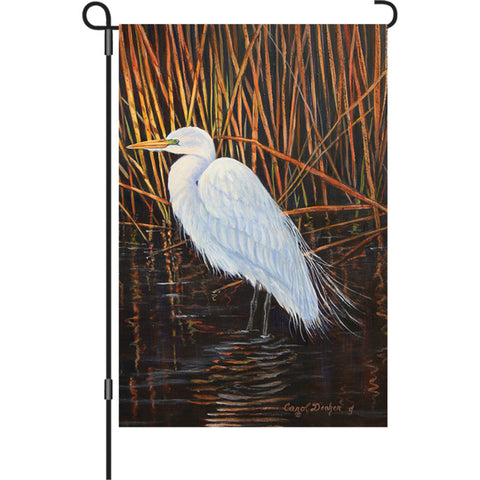 12 in. Flag - Egret