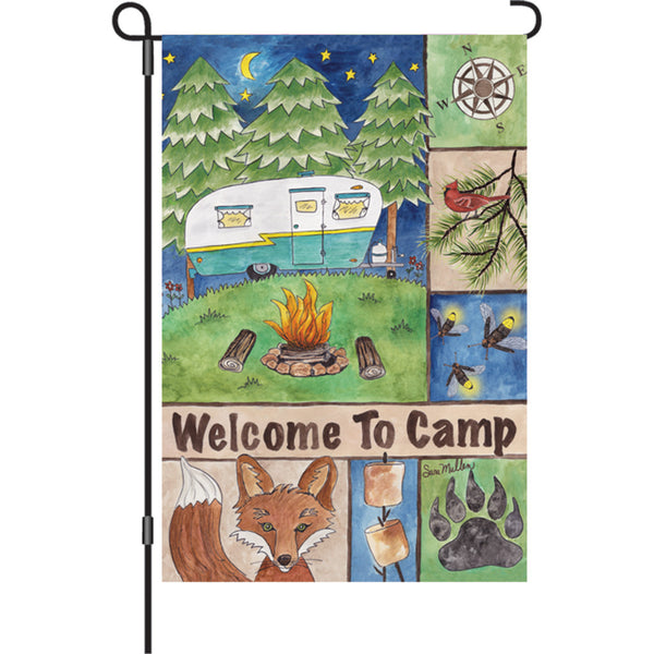 12 in. Flag - Welcome to Camp